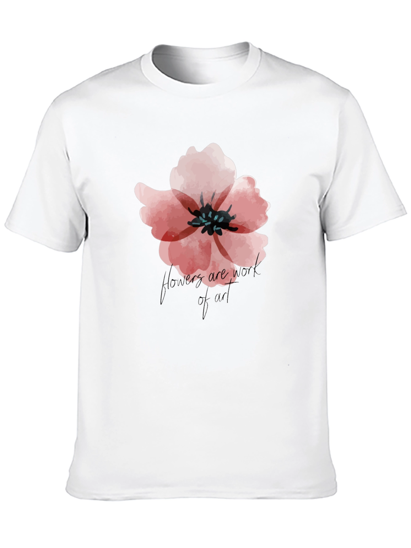 Floral Graphic Black T-Shirt - Flowers Are Art