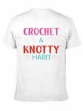 Crochet A Knotty Habit Black T-Shirt
