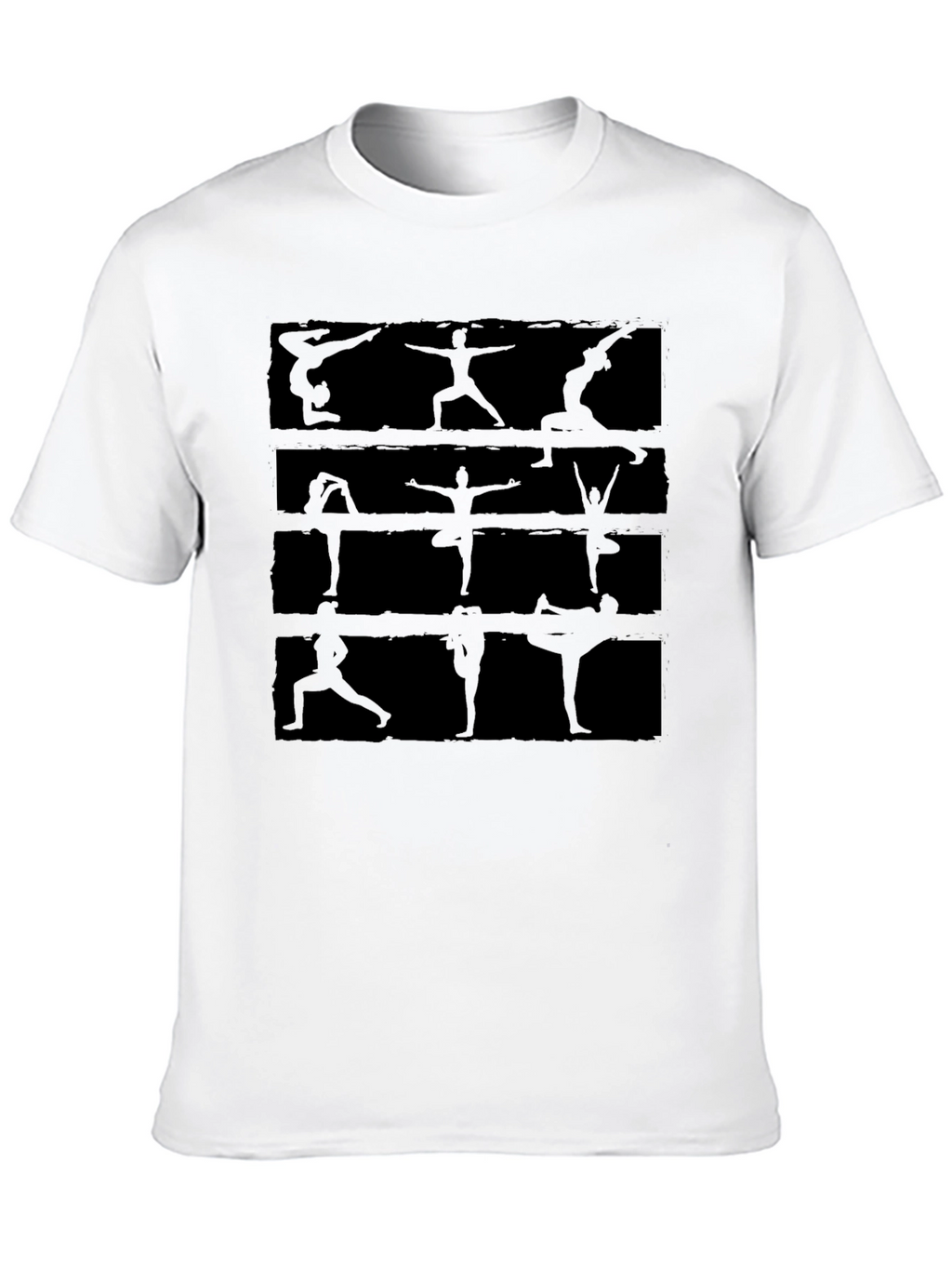 Yoga Pose Graphic Print Black T-Shirt