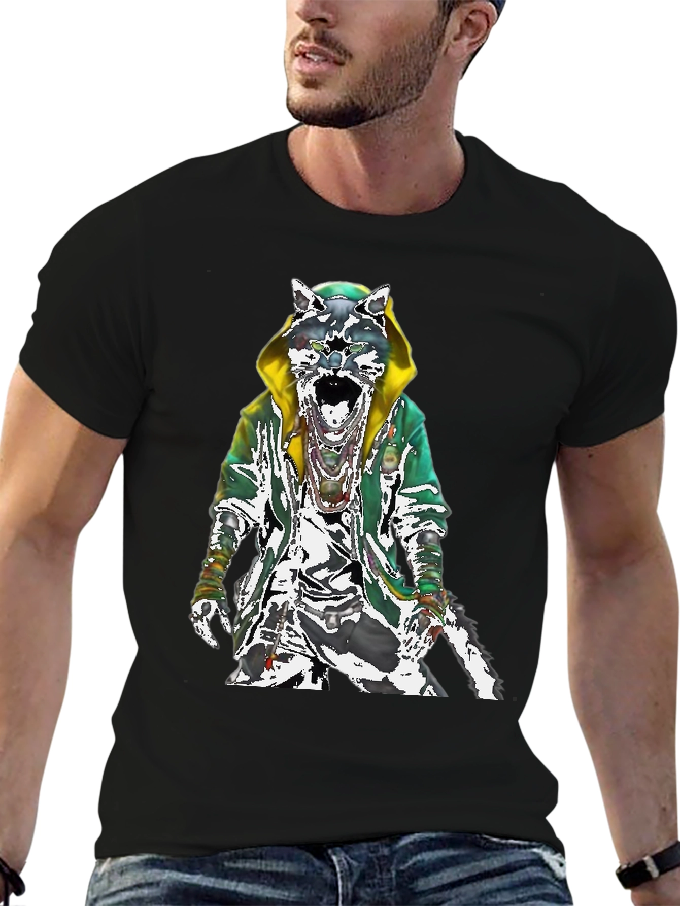 Urban Wolf Graphic Tee - Street Style