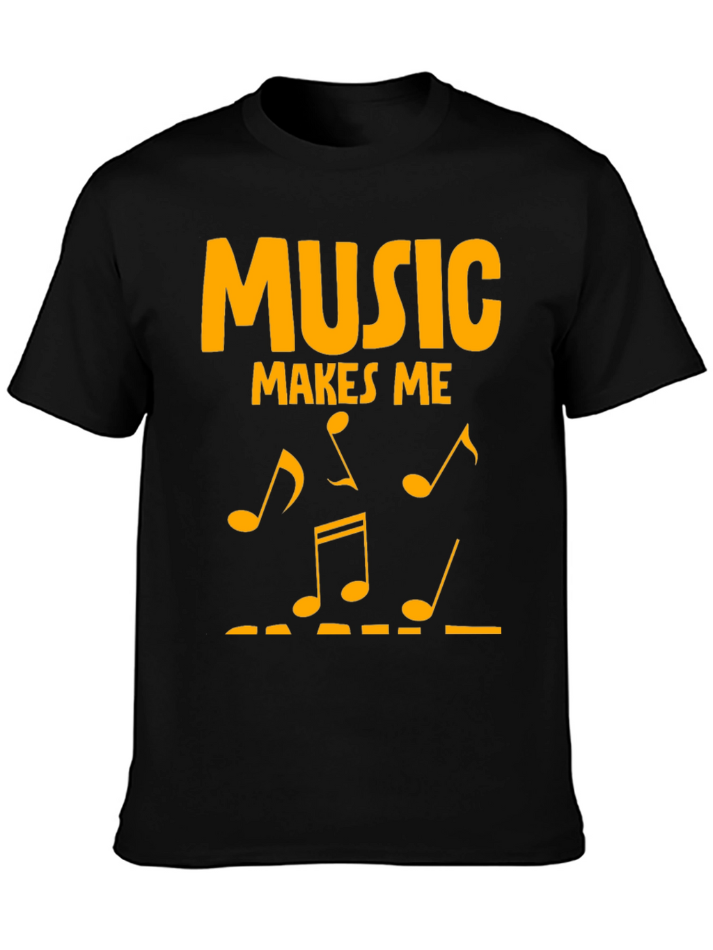 Music Makes Me T-Shirt - Black Graphic Tee