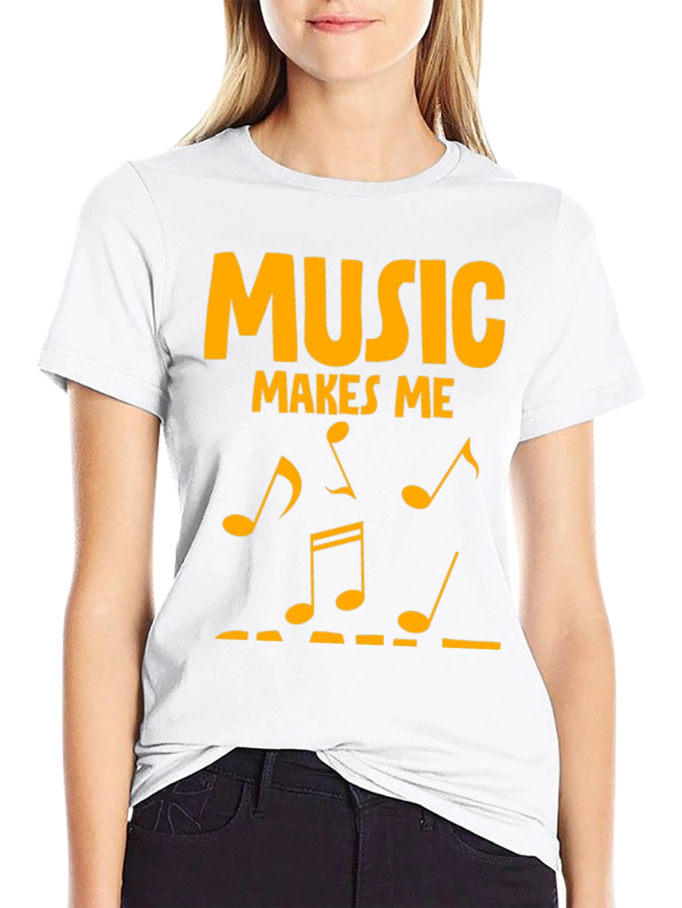 Music Makes Me T-Shirt - Black Graphic Tee