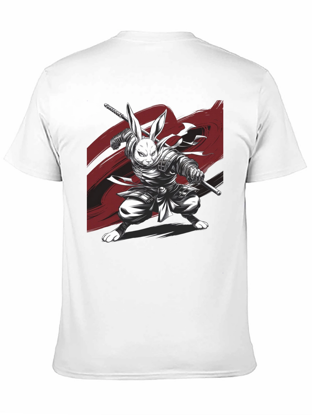 Rabbit Samurai Black T-Shirt - Unique Graphic Tee