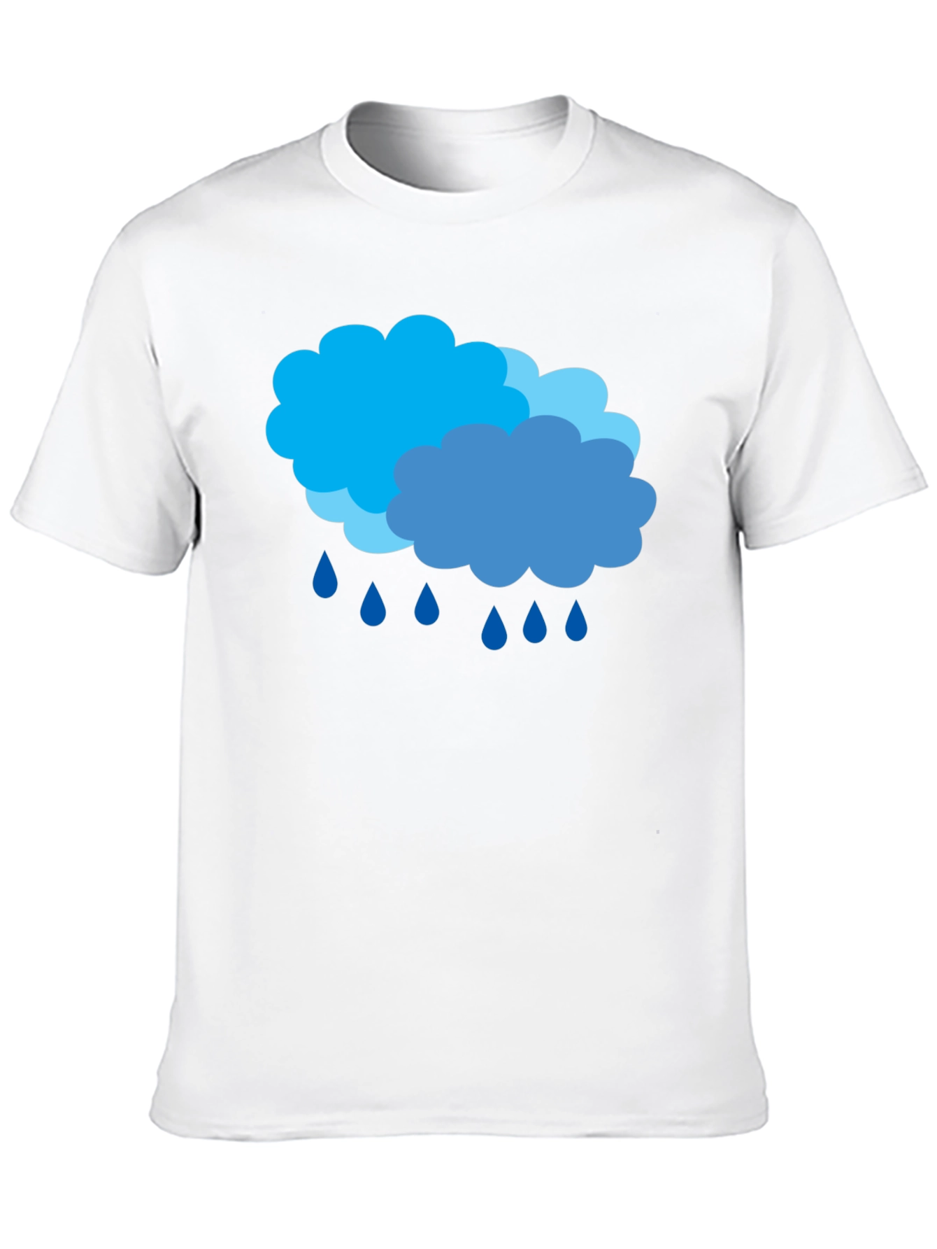 Rainy Day Clouds Graphic Black T-Shirt