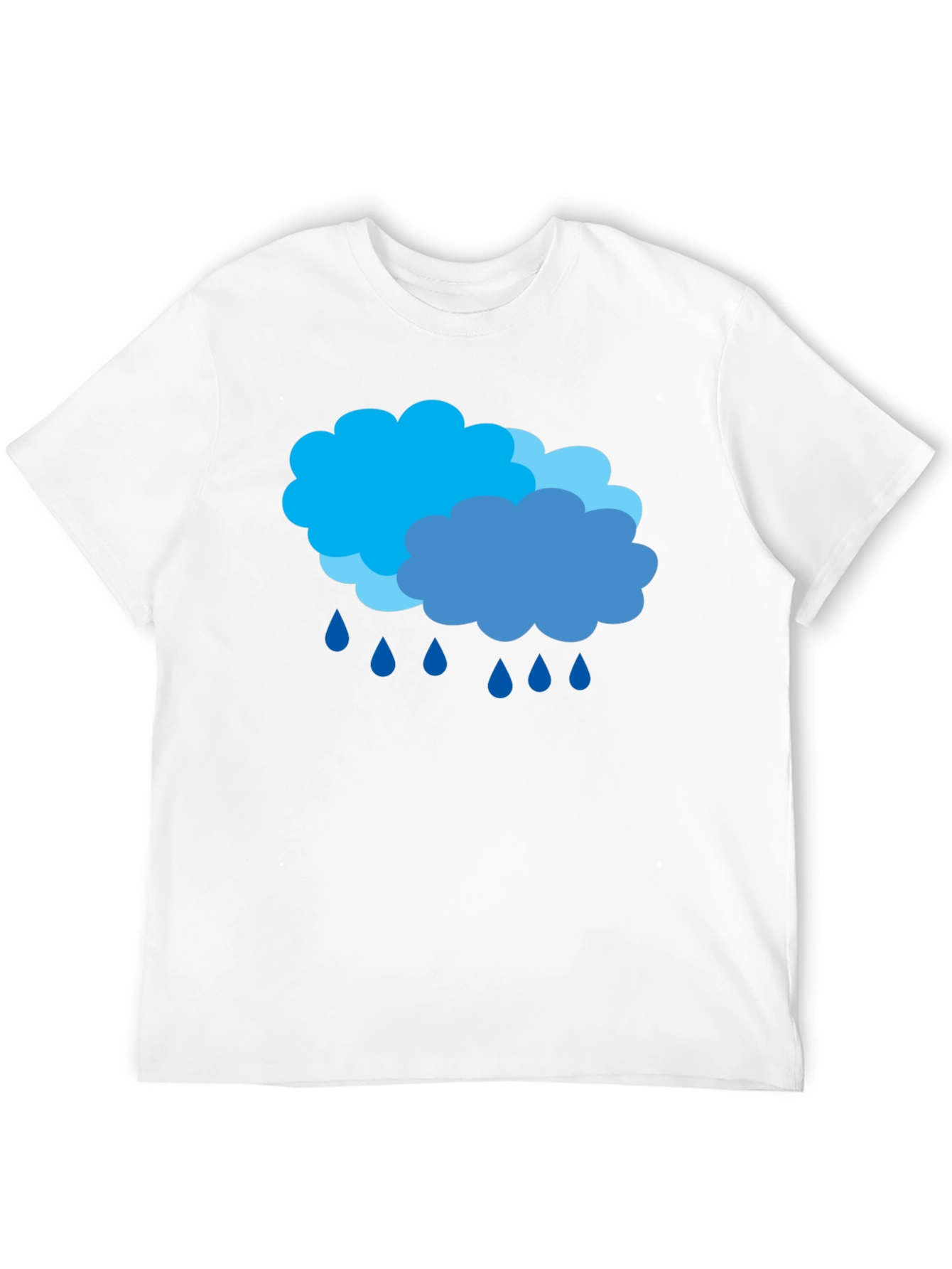 Rainy Day Clouds Graphic Black T-Shirt