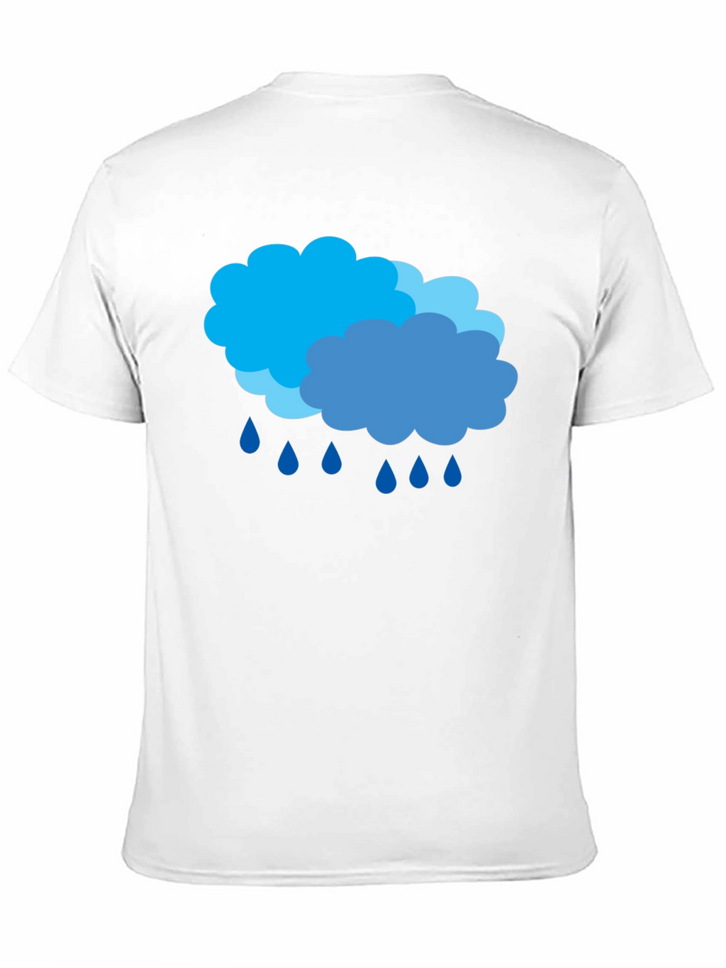 Rainy Day Clouds Graphic Black T-Shirt