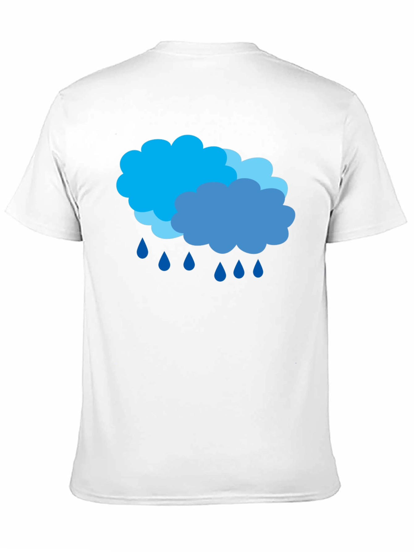 Rainy Day Clouds Graphic Black T-Shirt
