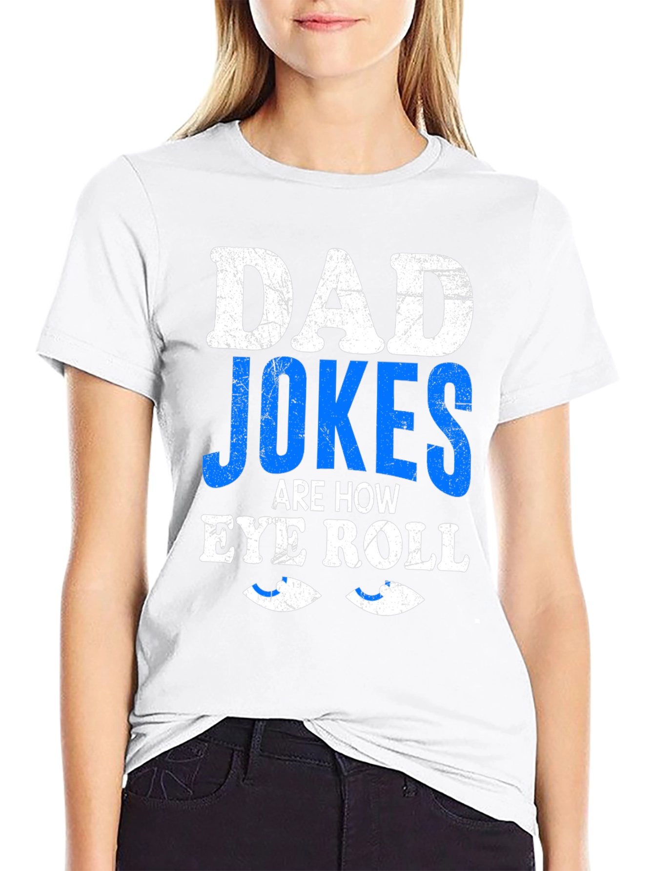 Dad Jokes Eye Roll Graphic Tee