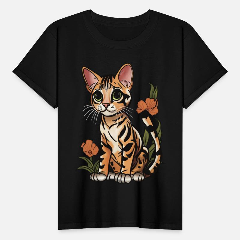 Bengal Cat Portrait - Crazy Cool Kids Shirt Design