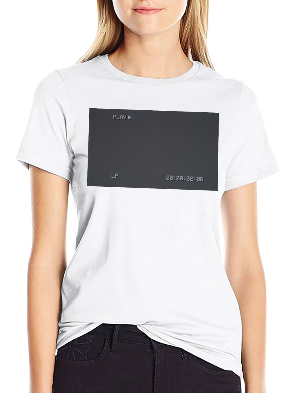 Retro Camcorder Screen Black T-Shirt