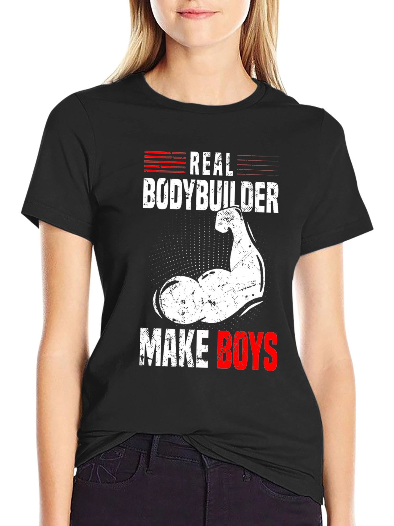 Real Bodybuilder T-Shirt - Make Boys Mens Tee