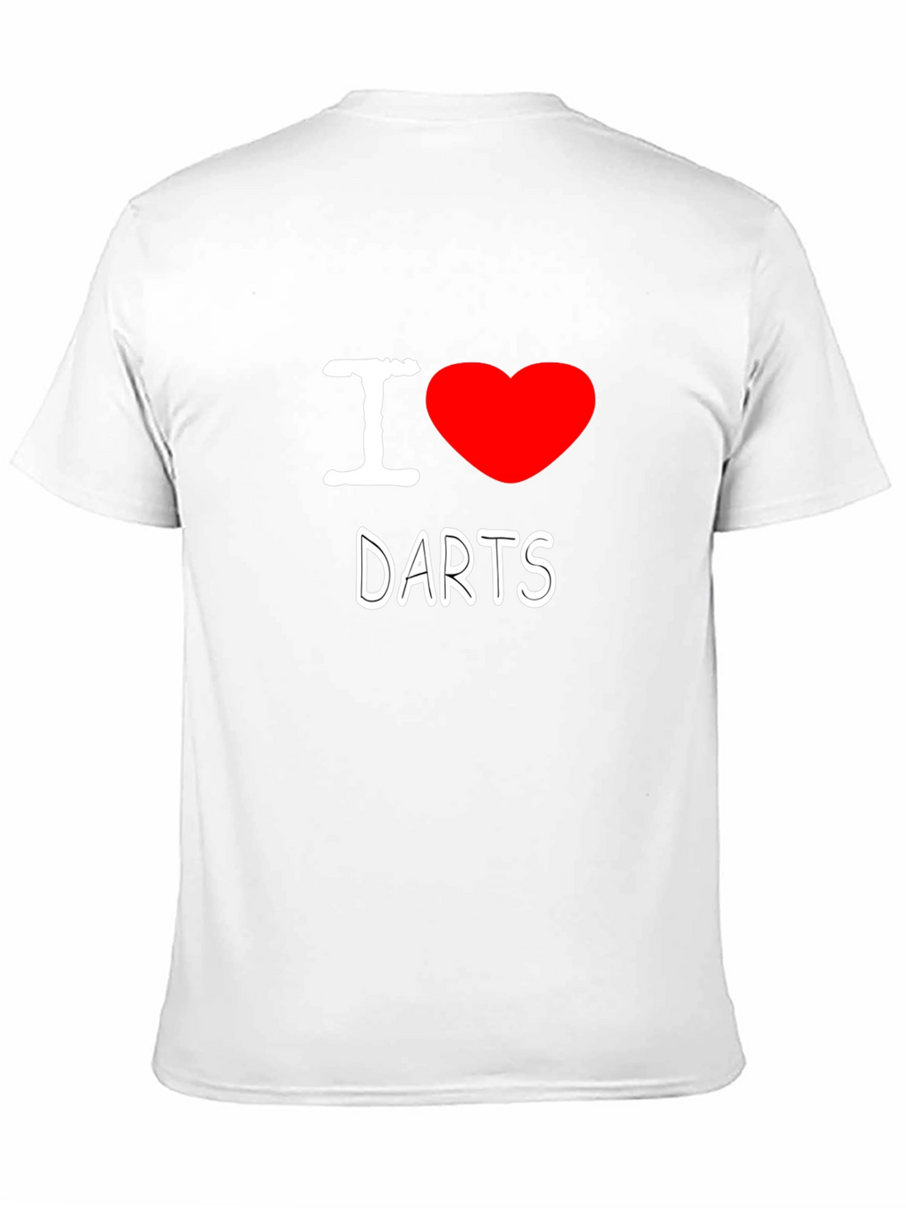 I Love Darts T-Shirt - Black Casual Tee