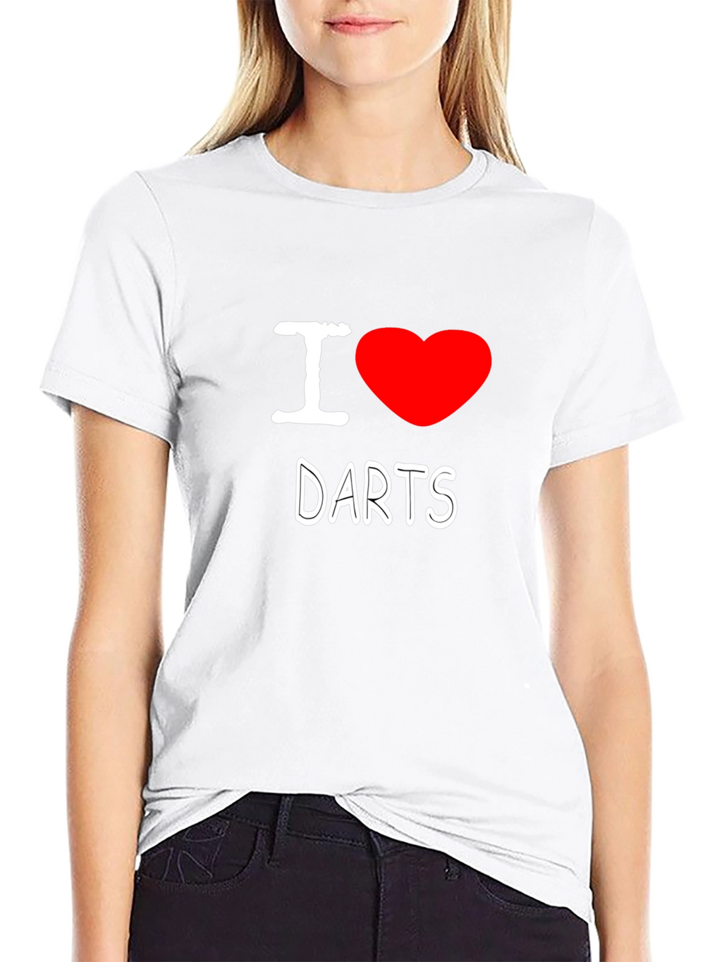 I Love Darts T-Shirt - Black Casual Tee