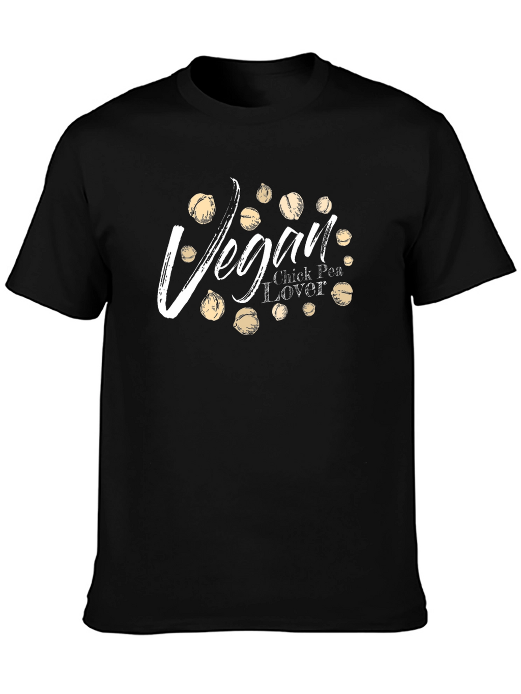 Vegan Chick Pea Lover Black T-Shirt