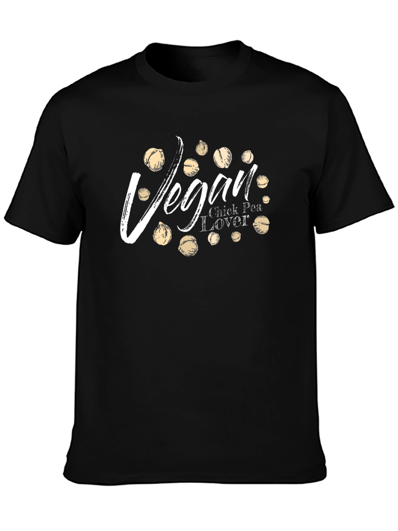 Vegan Chick Pea Lover Black T-Shirt