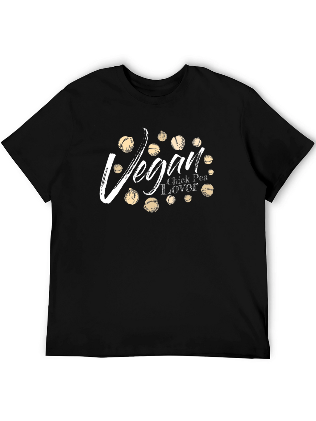Vegan Chick Pea Lover Black T-Shirt