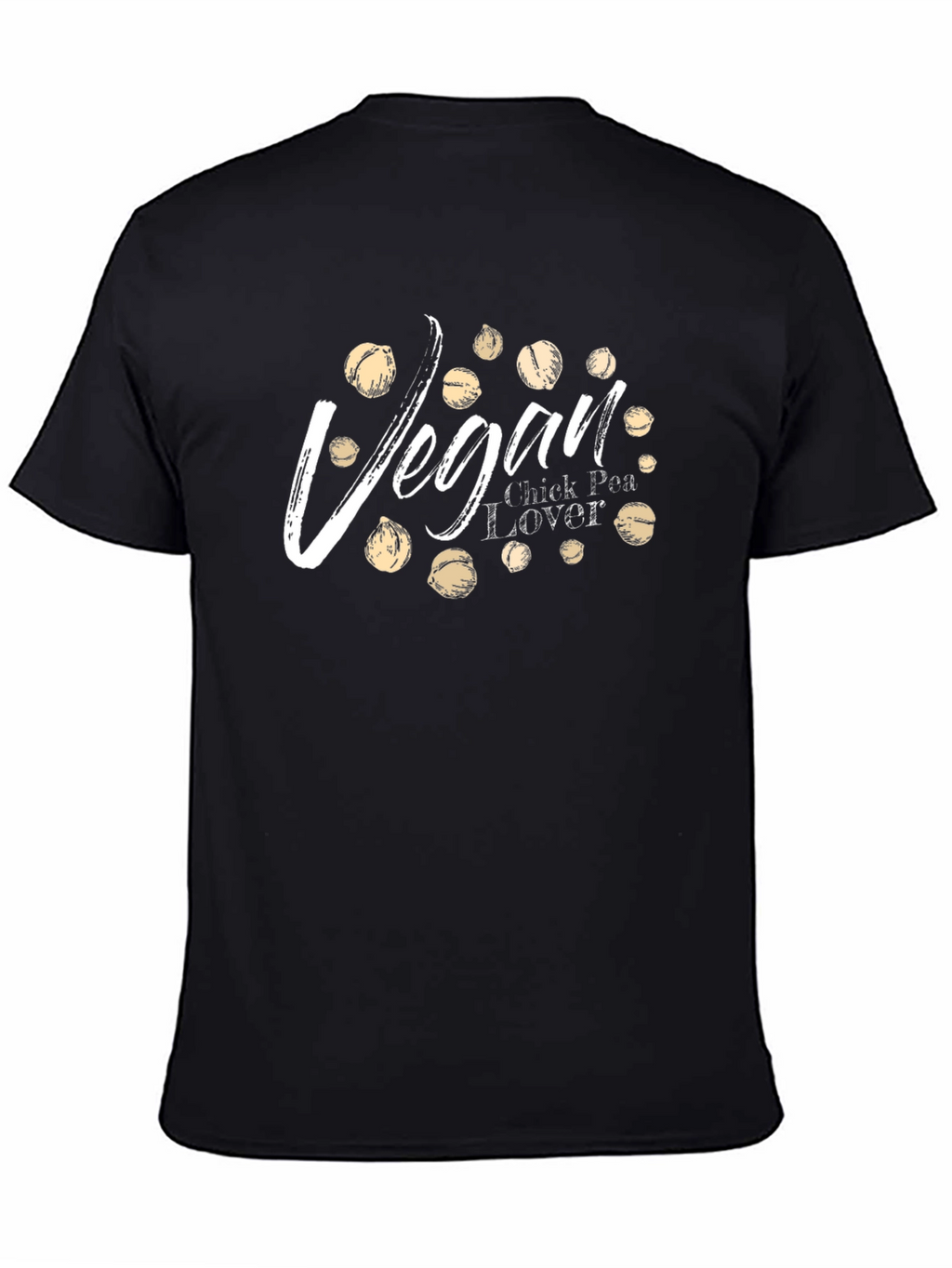 Vegan Chick Pea Lover Black T-Shirt