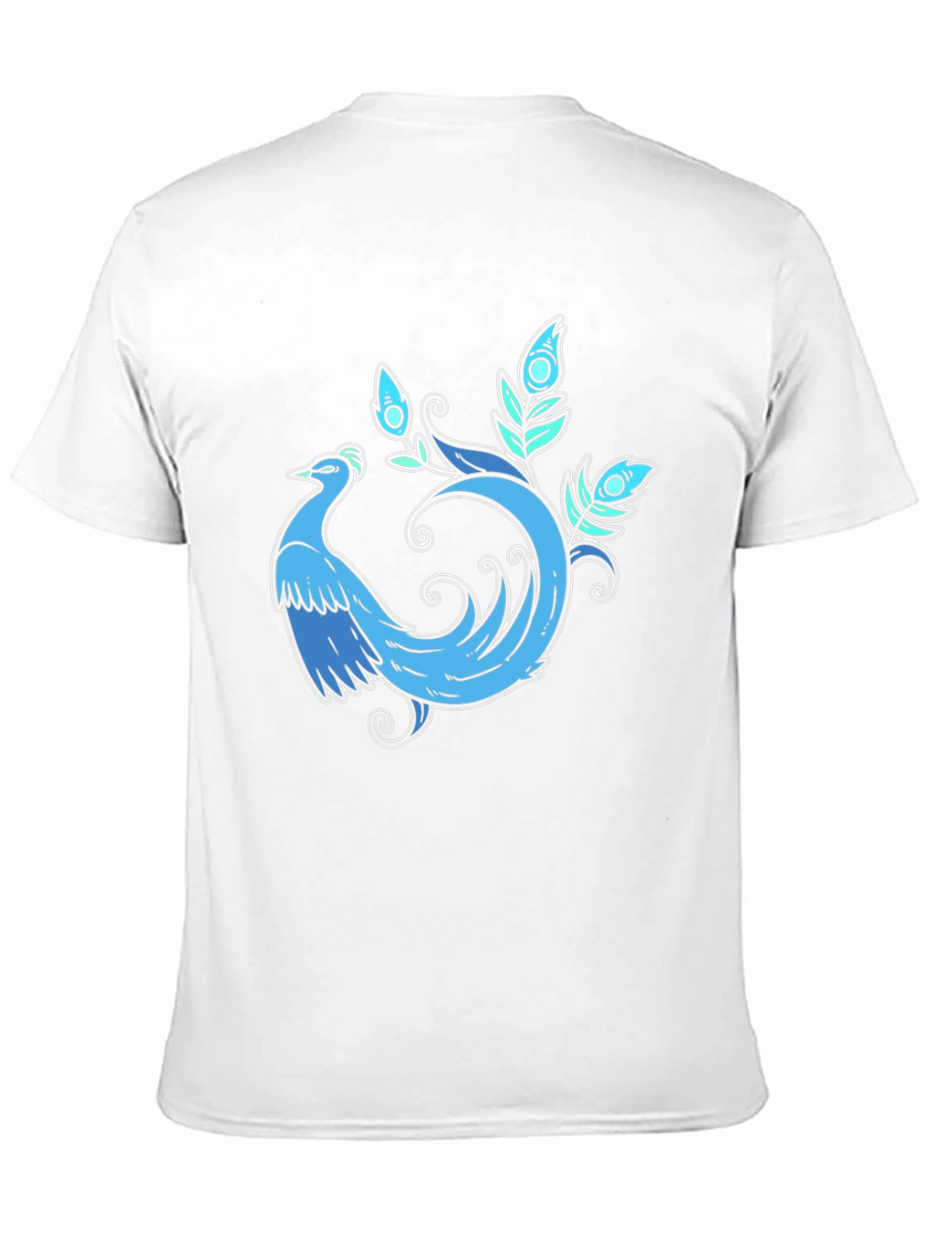 Blue Phoenix Graphic Tee - Stylish Bird Design