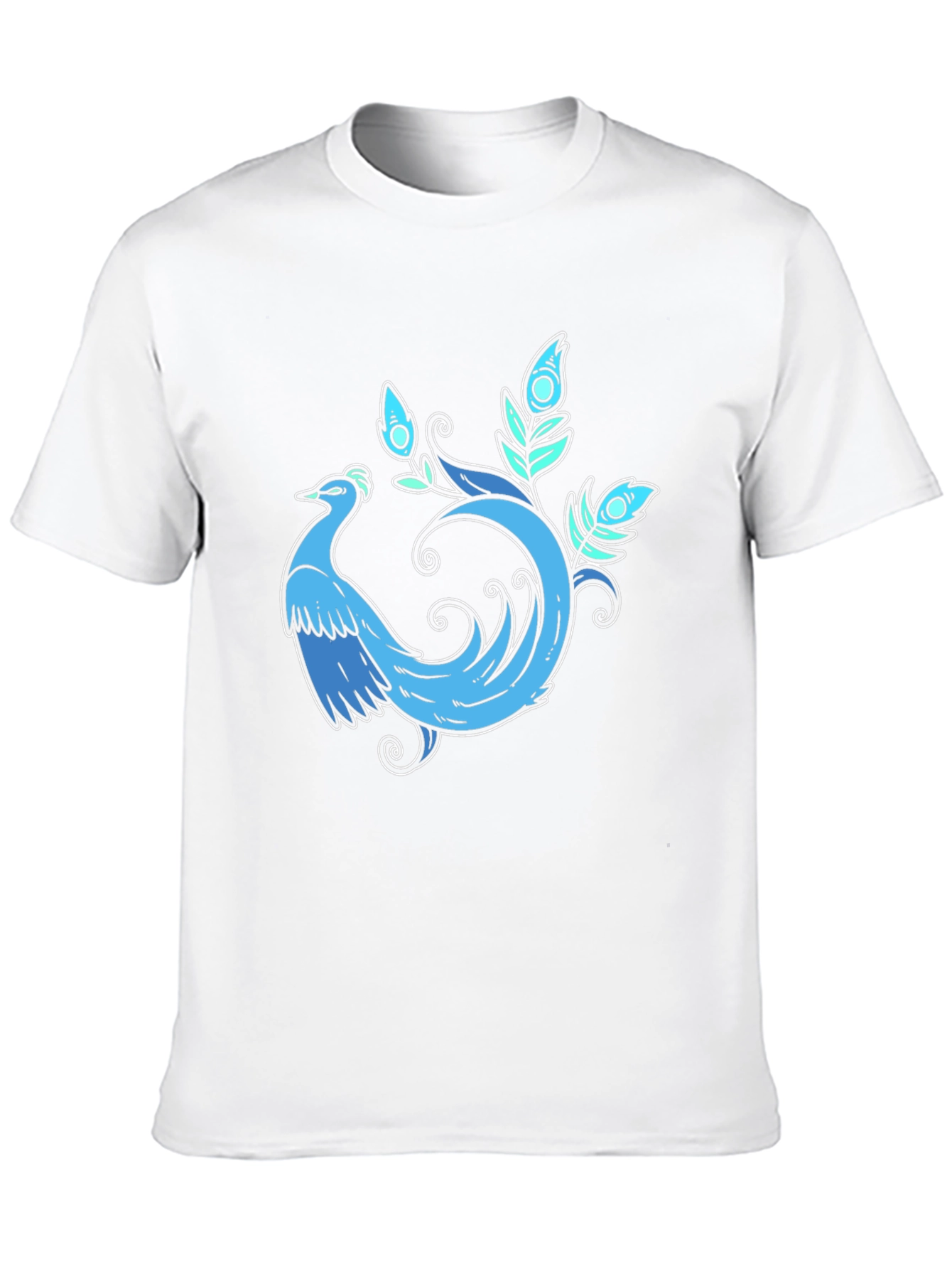 Blue Phoenix Graphic Tee - Stylish Bird Design