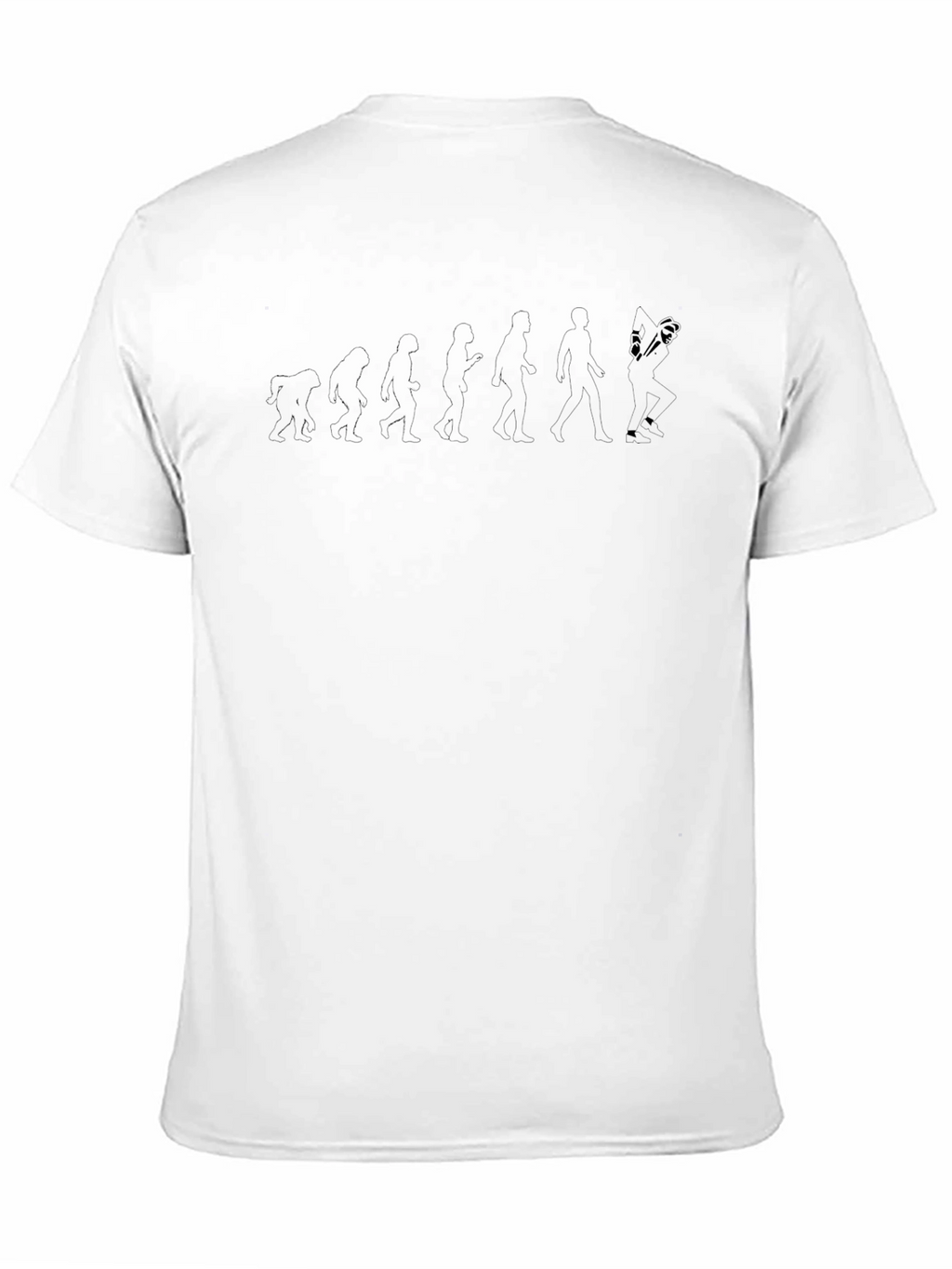 Evolution of Badminton Black T-Shirt