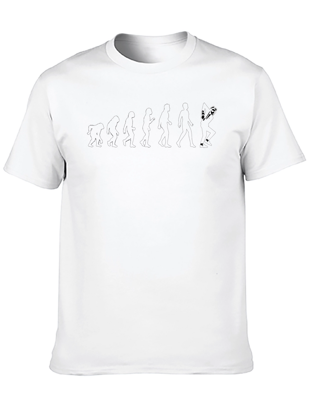 Evolution of Badminton Black T-Shirt