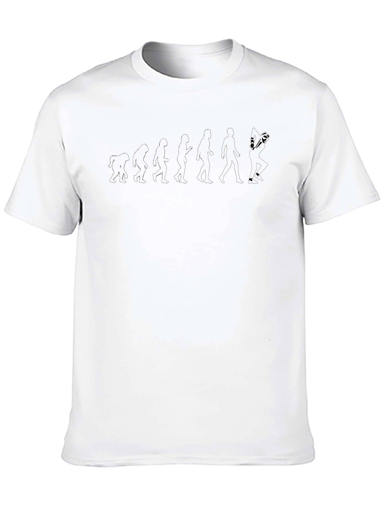 Evolution of Badminton Black T-Shirt