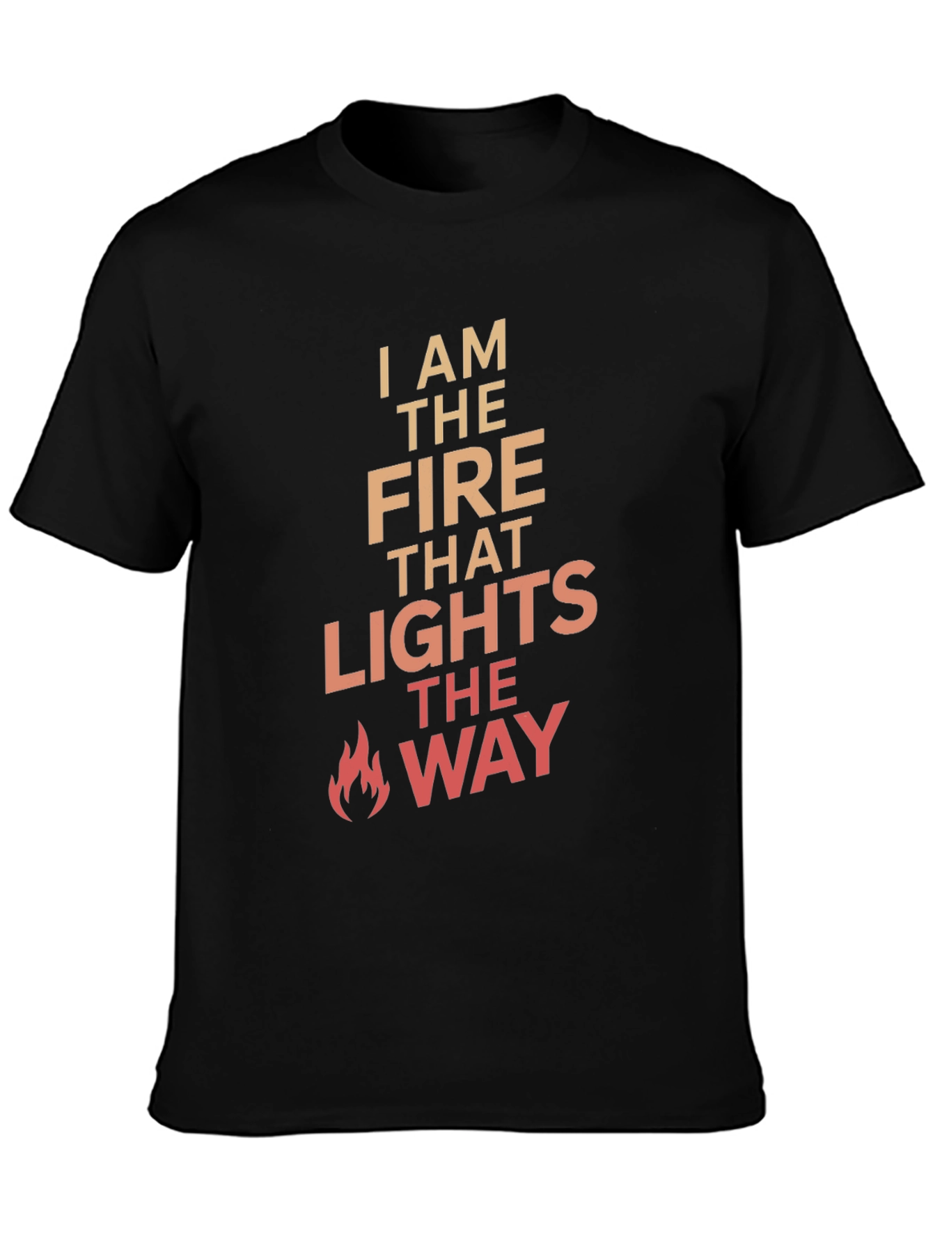 I AM THE FIRE Graphic T-Shirt - Black Cotton Tee