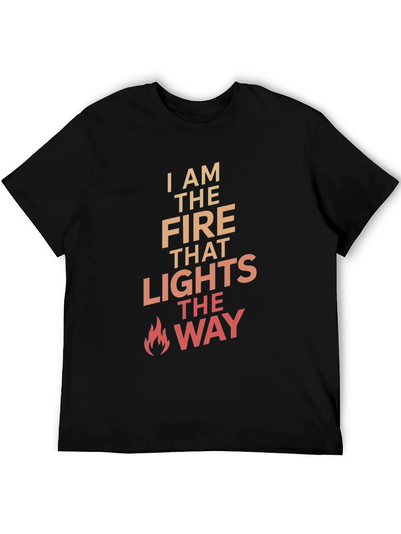 I AM THE FIRE Graphic T-Shirt - Black Cotton Tee