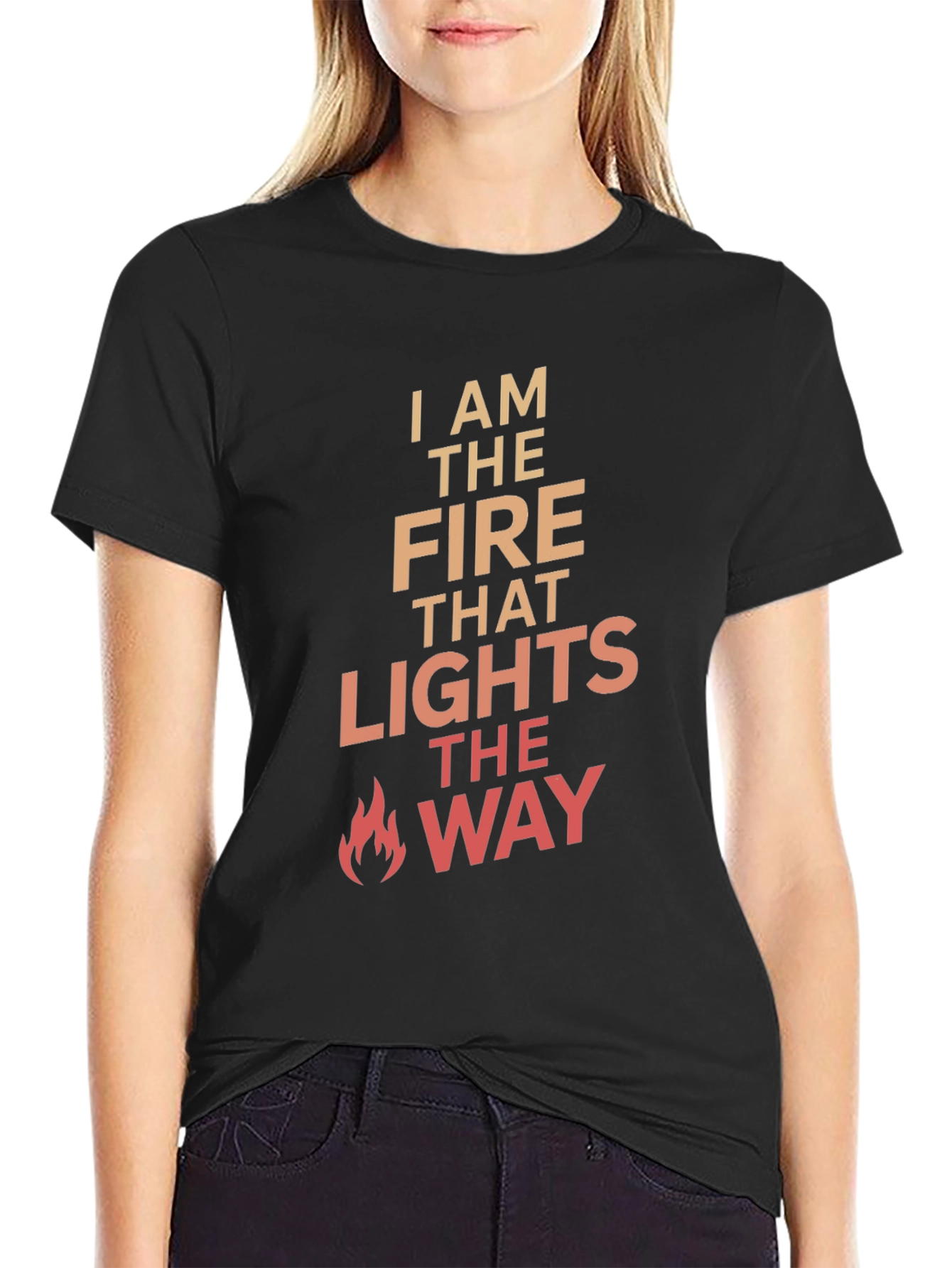 I AM THE FIRE Graphic T-Shirt - Black Cotton Tee