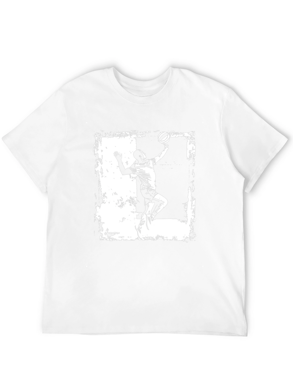 Basketball Player Graphic Tee - Black Cotton T-Shirt