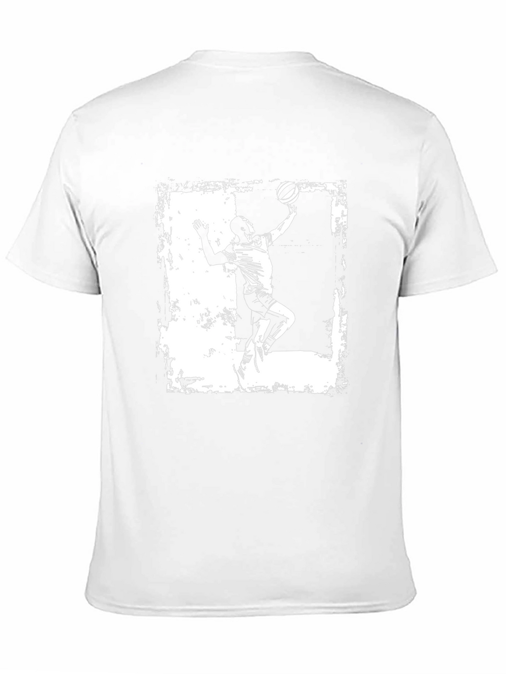 Basketball Player Graphic Tee - Black Cotton T-Shirt