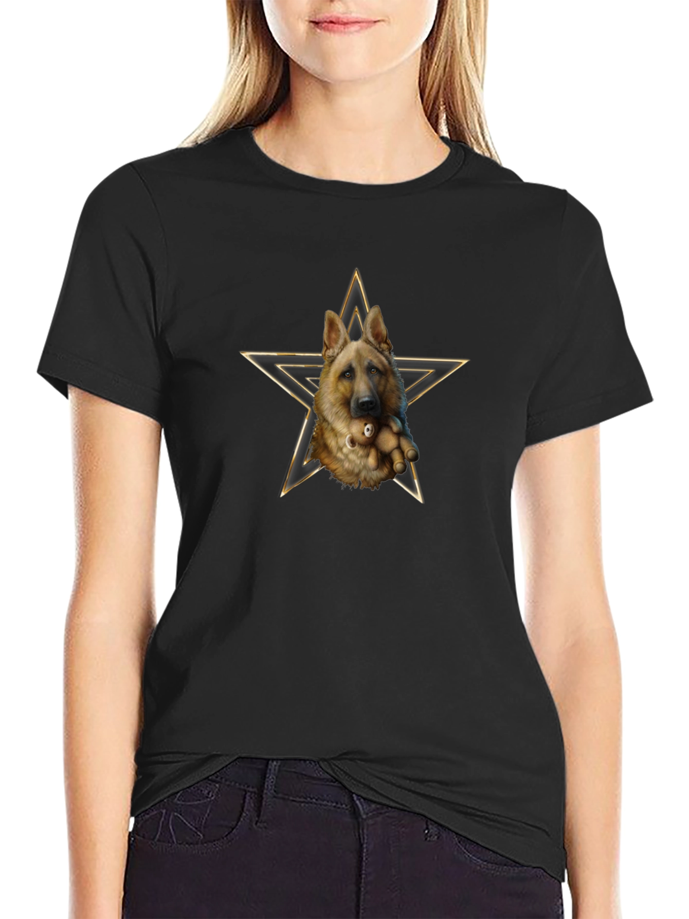 German Shepherd Dog Star Graphic T-Shirt