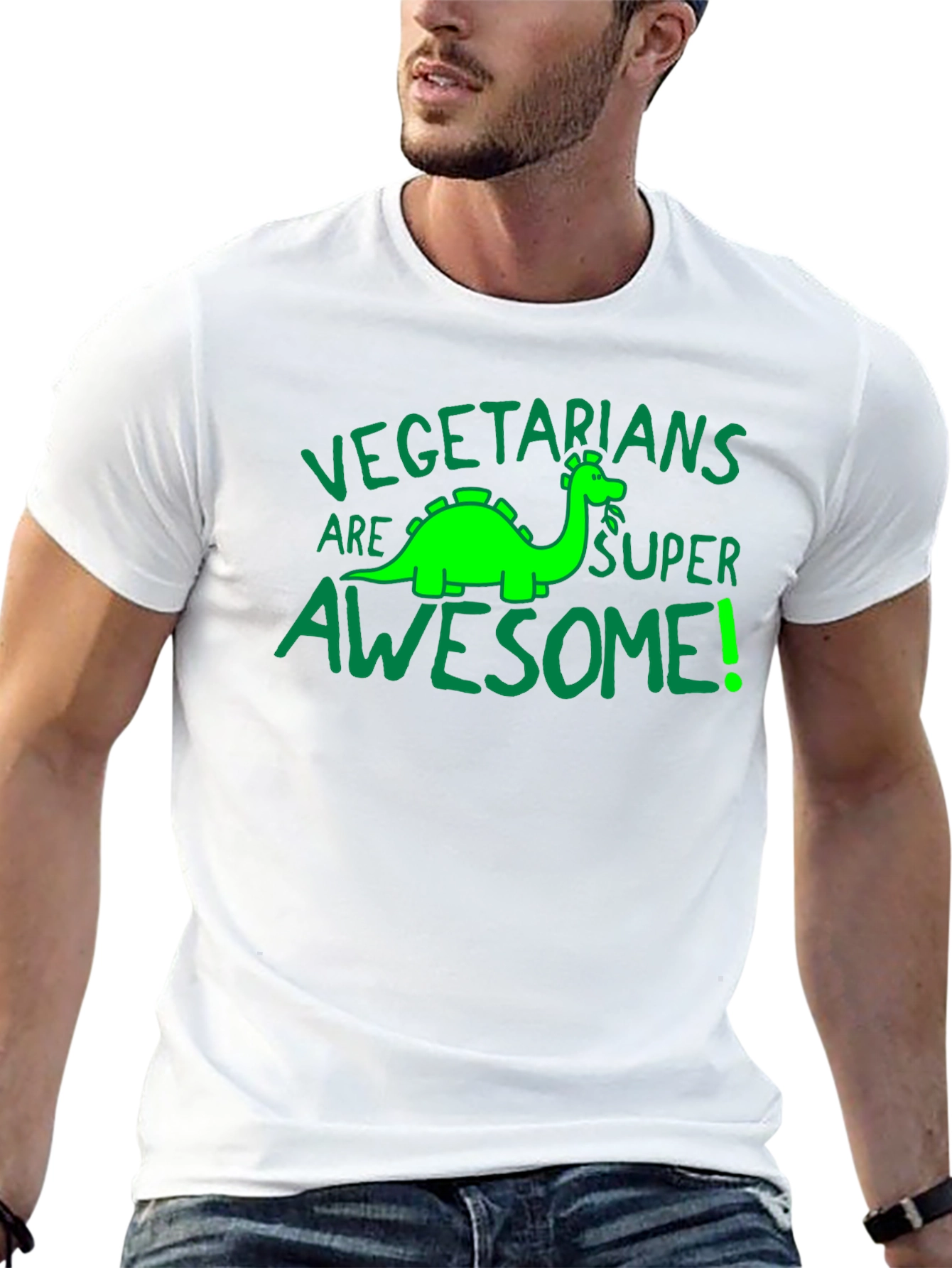 Vegetarian Dinosaur T-Shirt - Super Awesome Tee