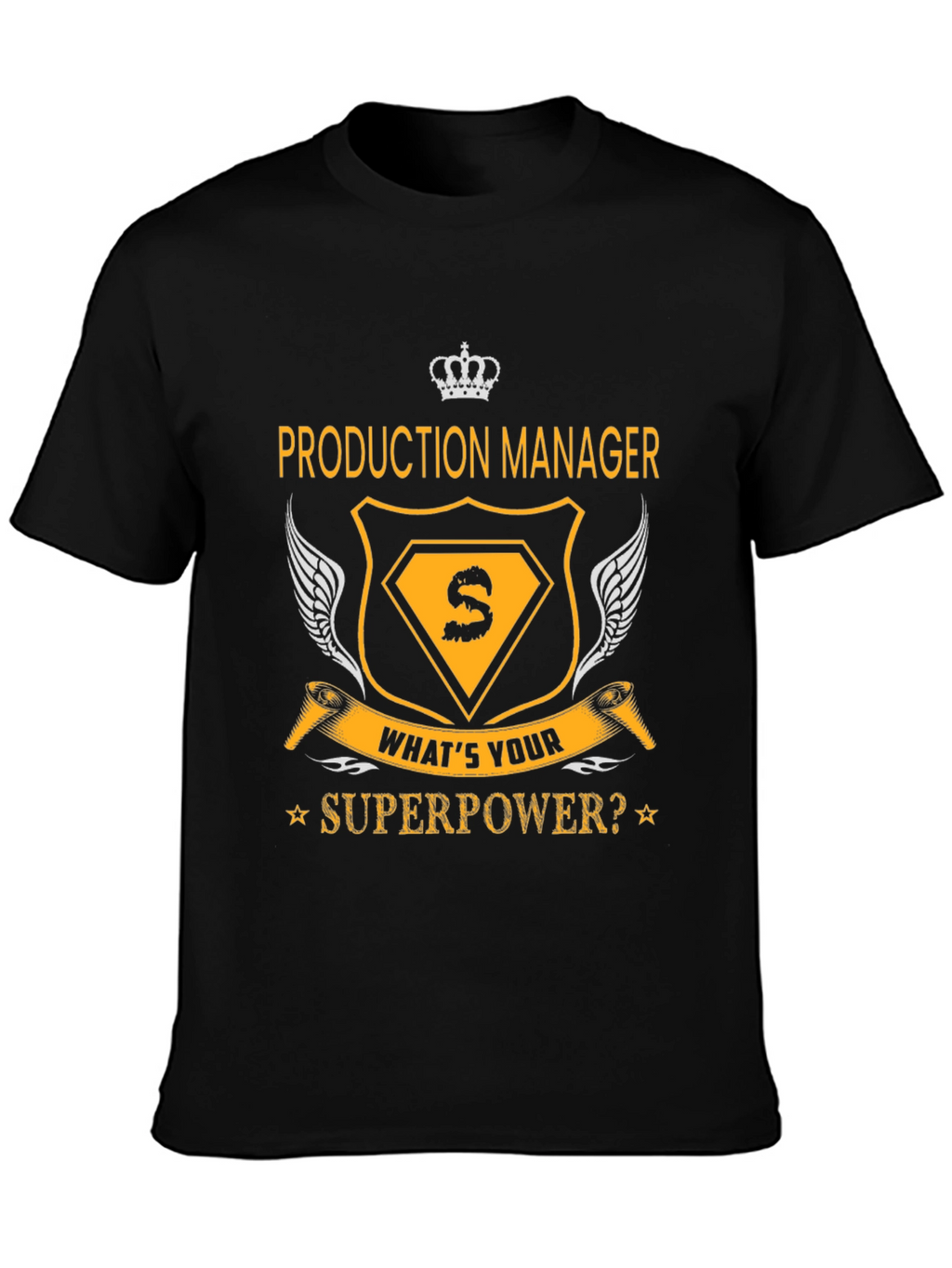 Production Manager Superpower Black T-Shirt