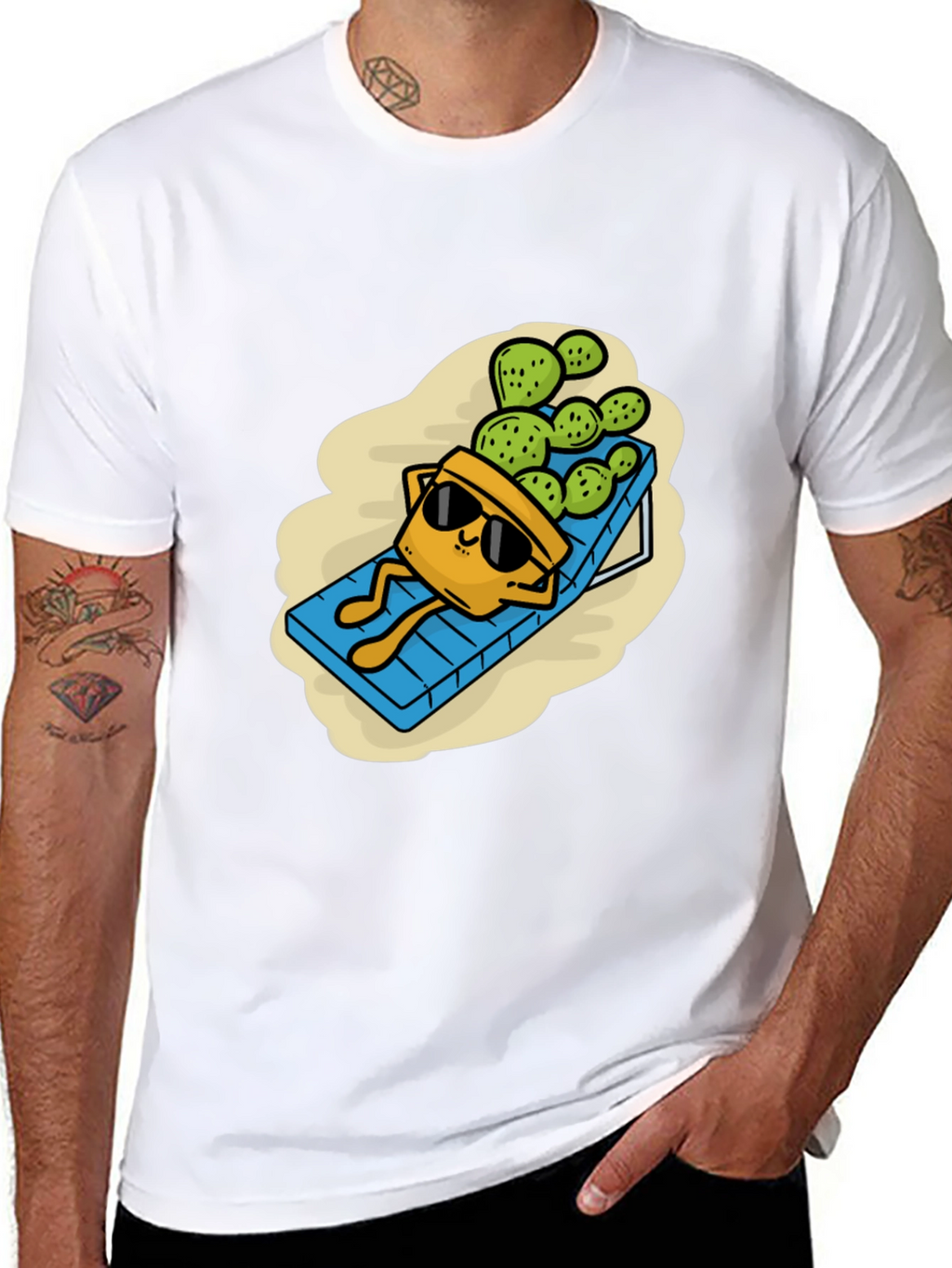 Relaxing Cactus T-Shirt - Funny Graphic Tee
