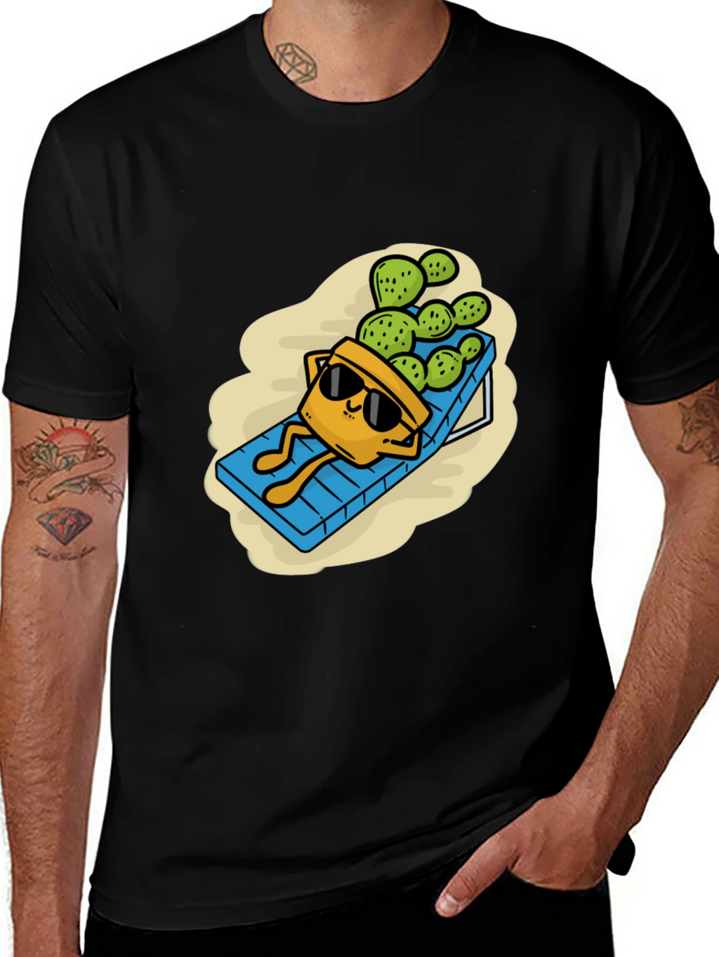 Relaxing Cactus T-Shirt - Funny Graphic Tee