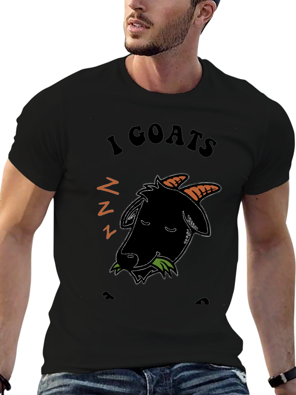 I Love Goats T-Shirt - Black Cotton Blend