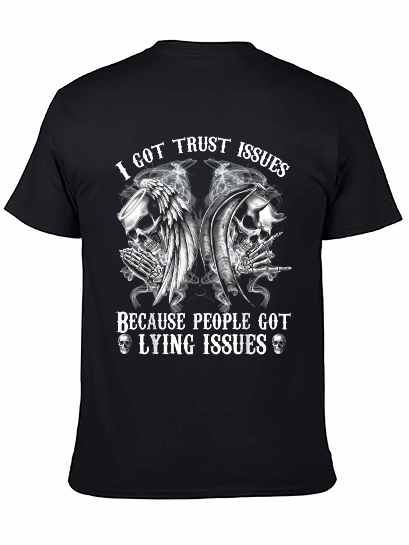 I Got Trust Issues Graphic Tee - Black
