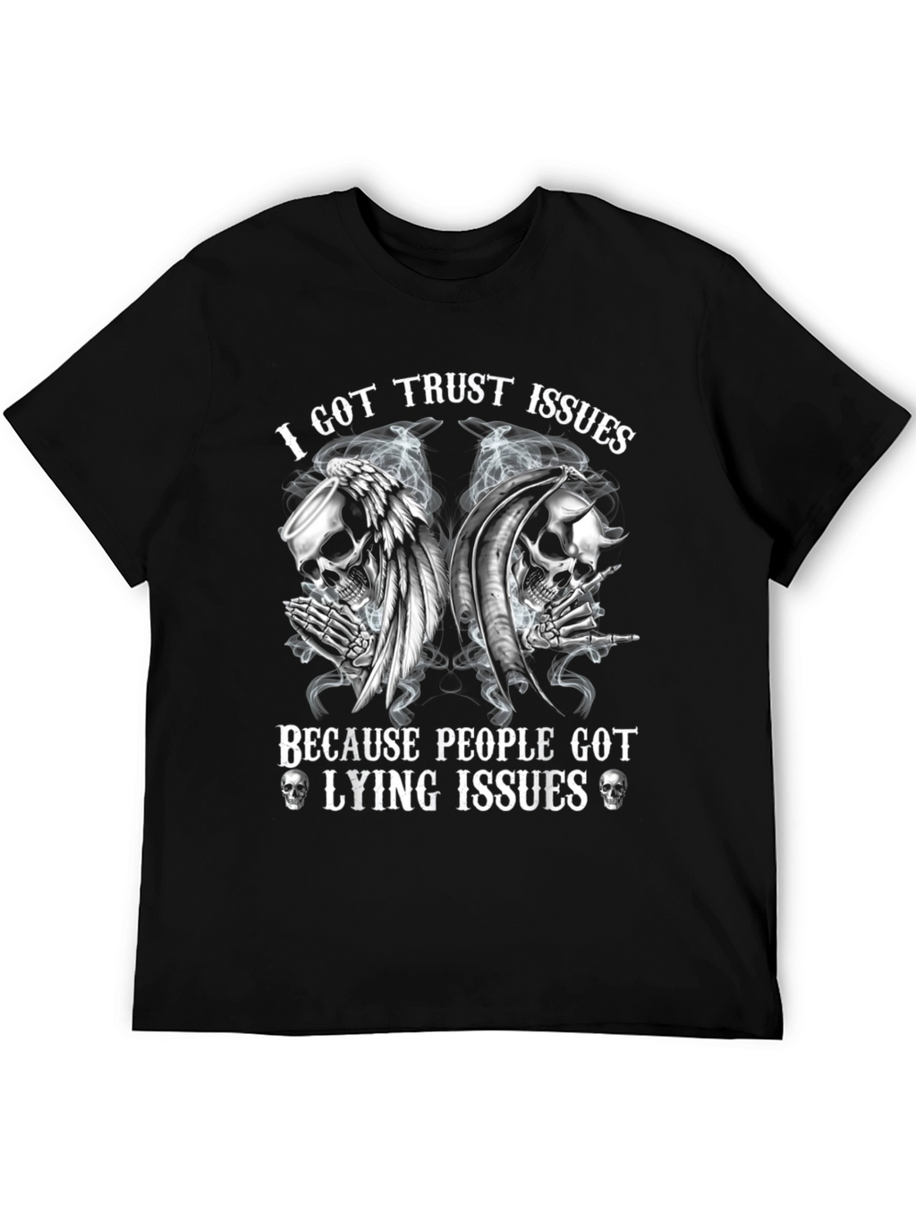 I Got Trust Issues Graphic Tee - Black