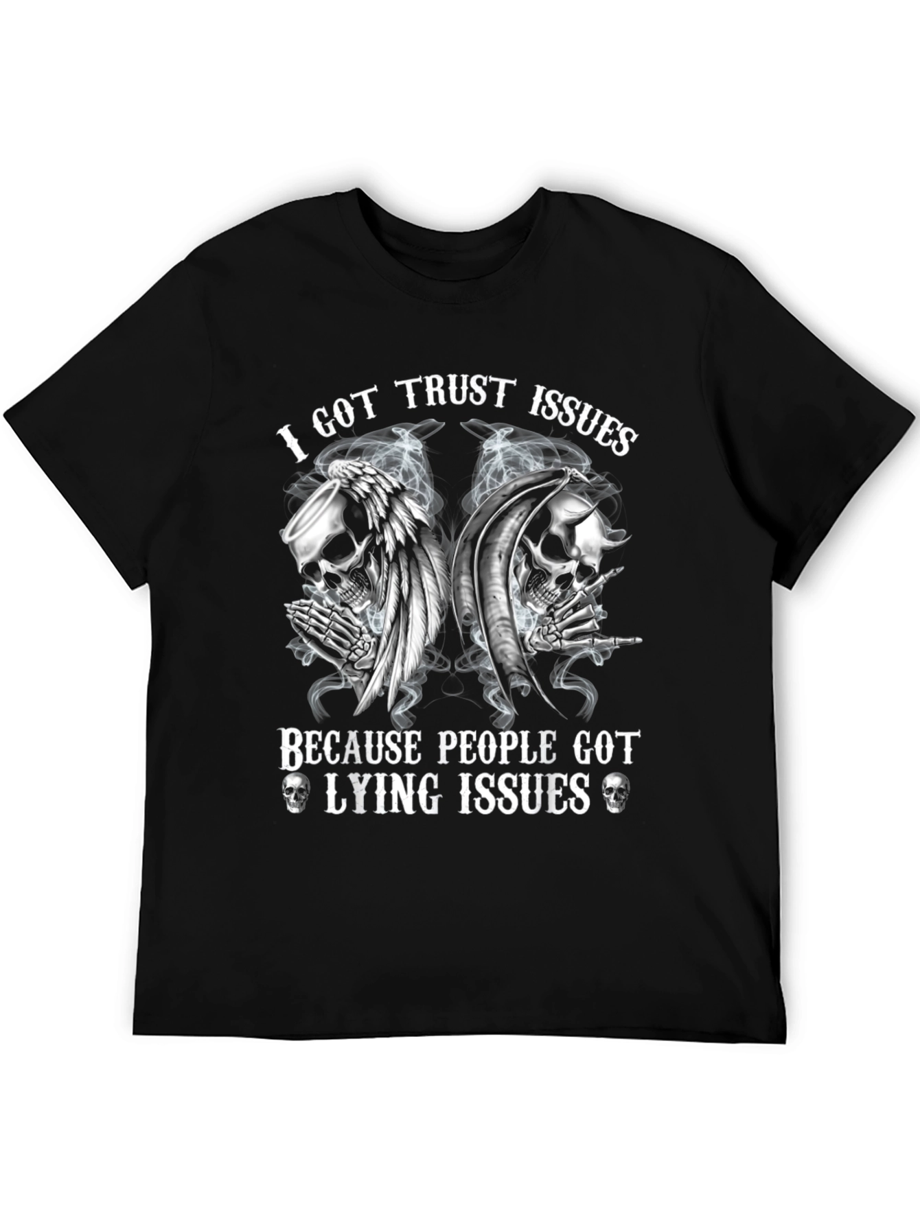 I Got Trust Issues Graphic Tee - Black