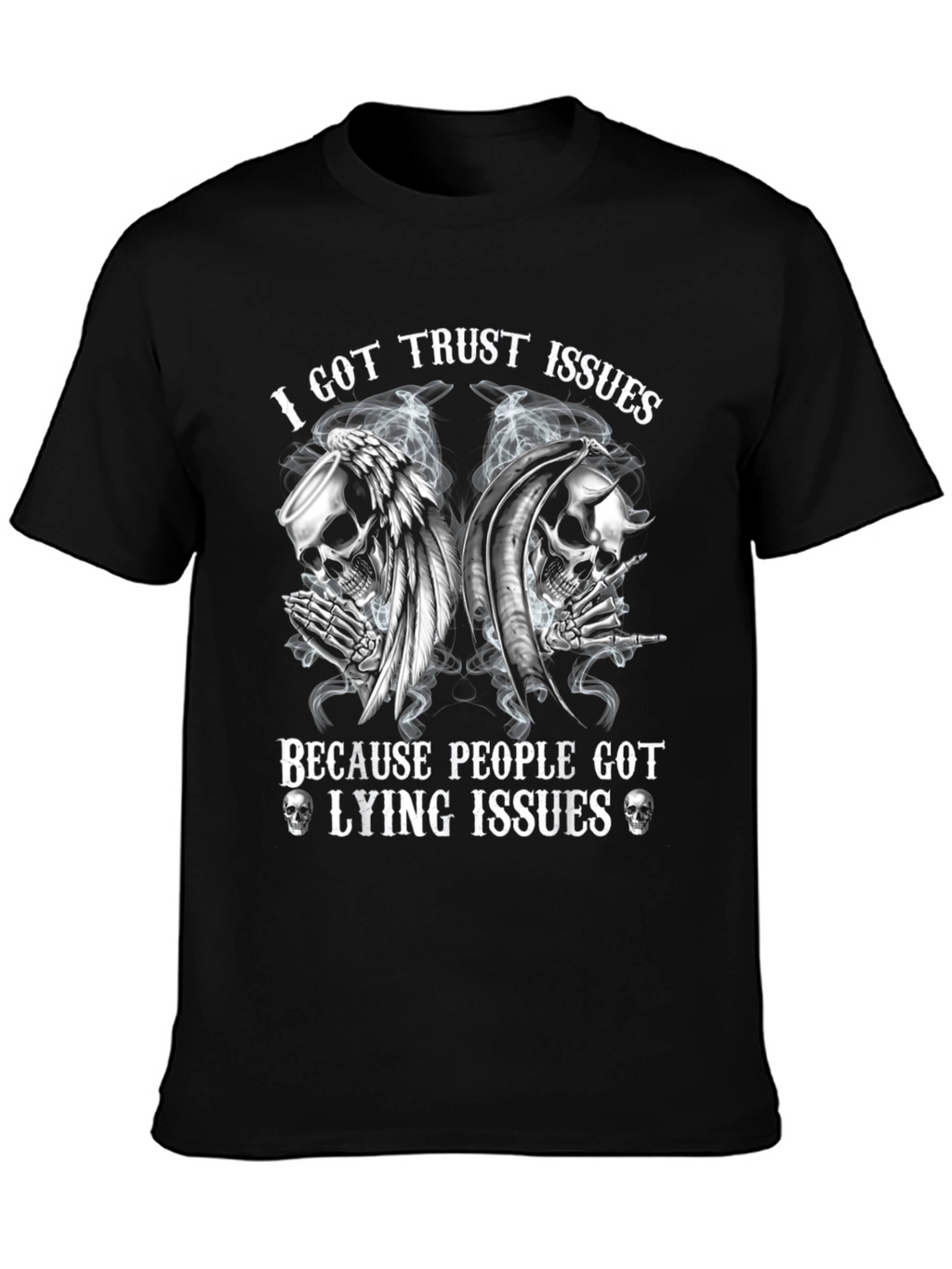 I Got Trust Issues Graphic Tee - Black