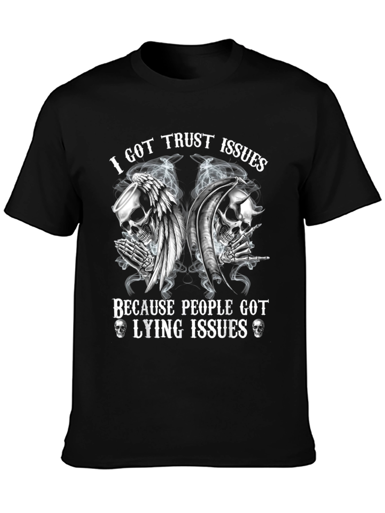 I Got Trust Issues Graphic Tee - Black