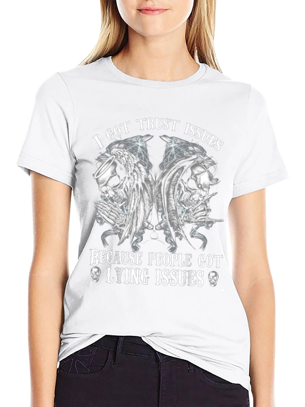 I Got Trust Issues Graphic Tee - Black