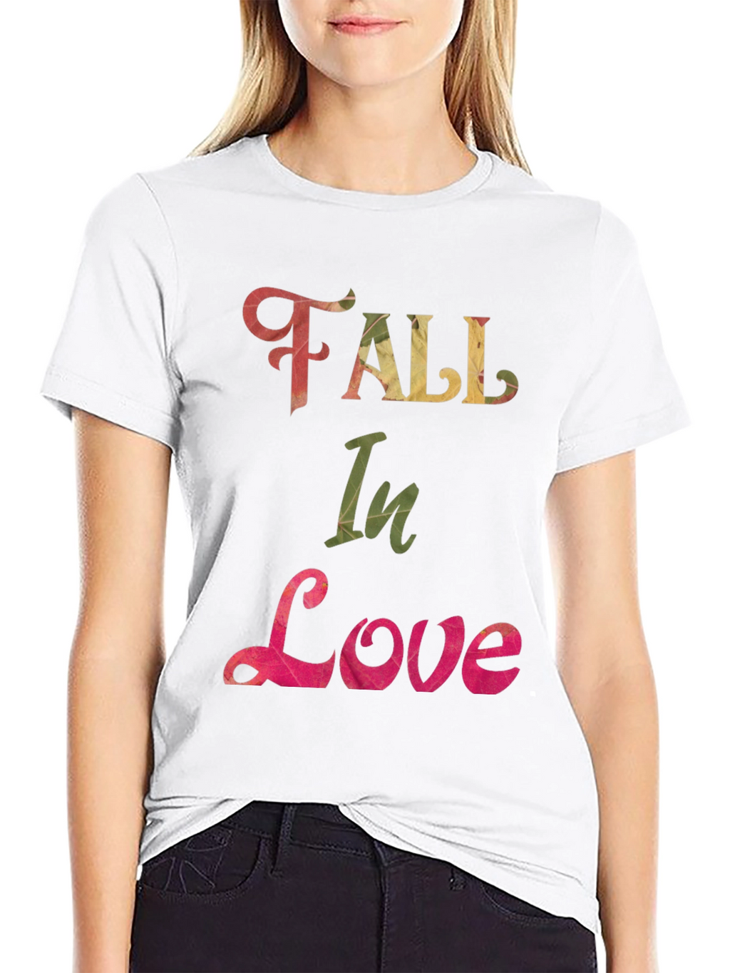 Fall In Love T-Shirt - Black Graphic Tee