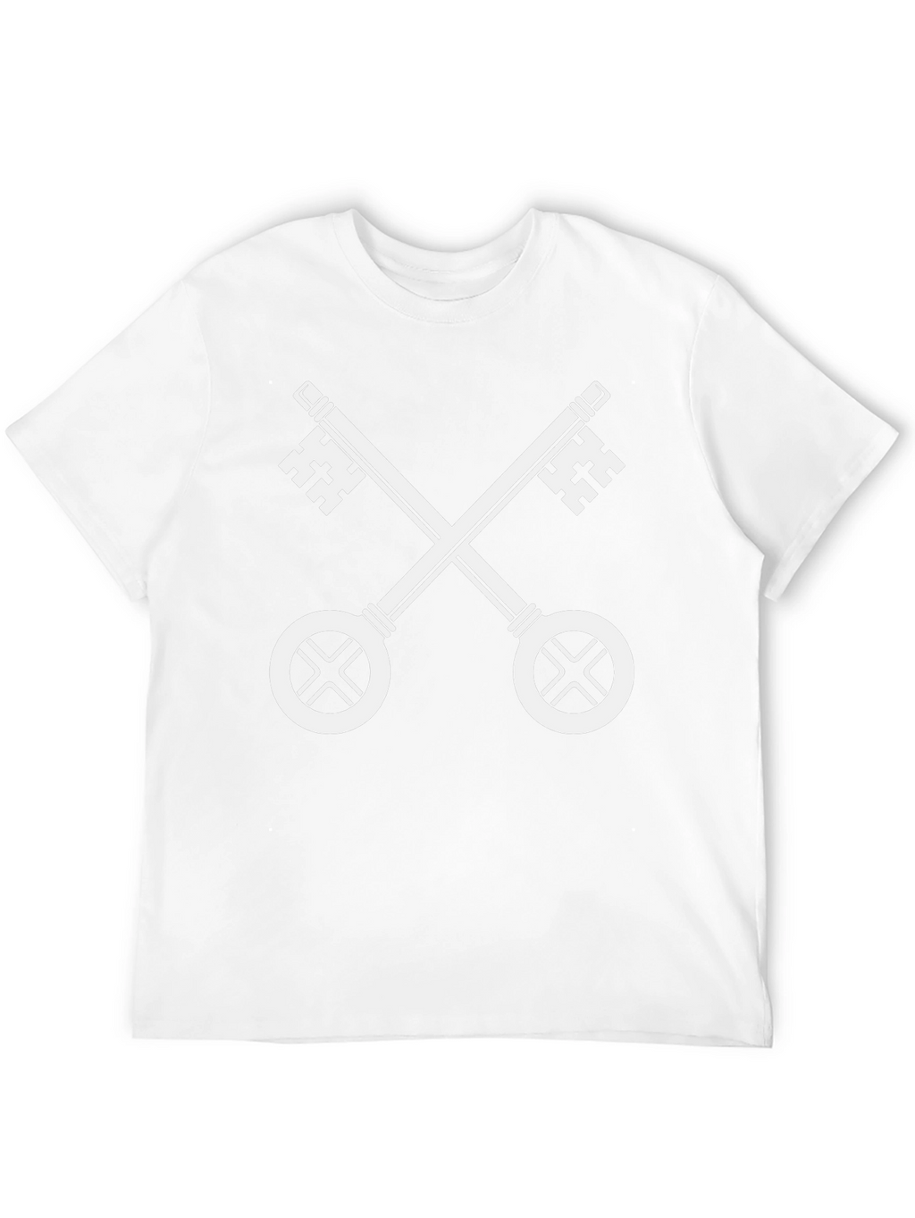 Crossed Keys Black T-Shirt - Papal Symbol