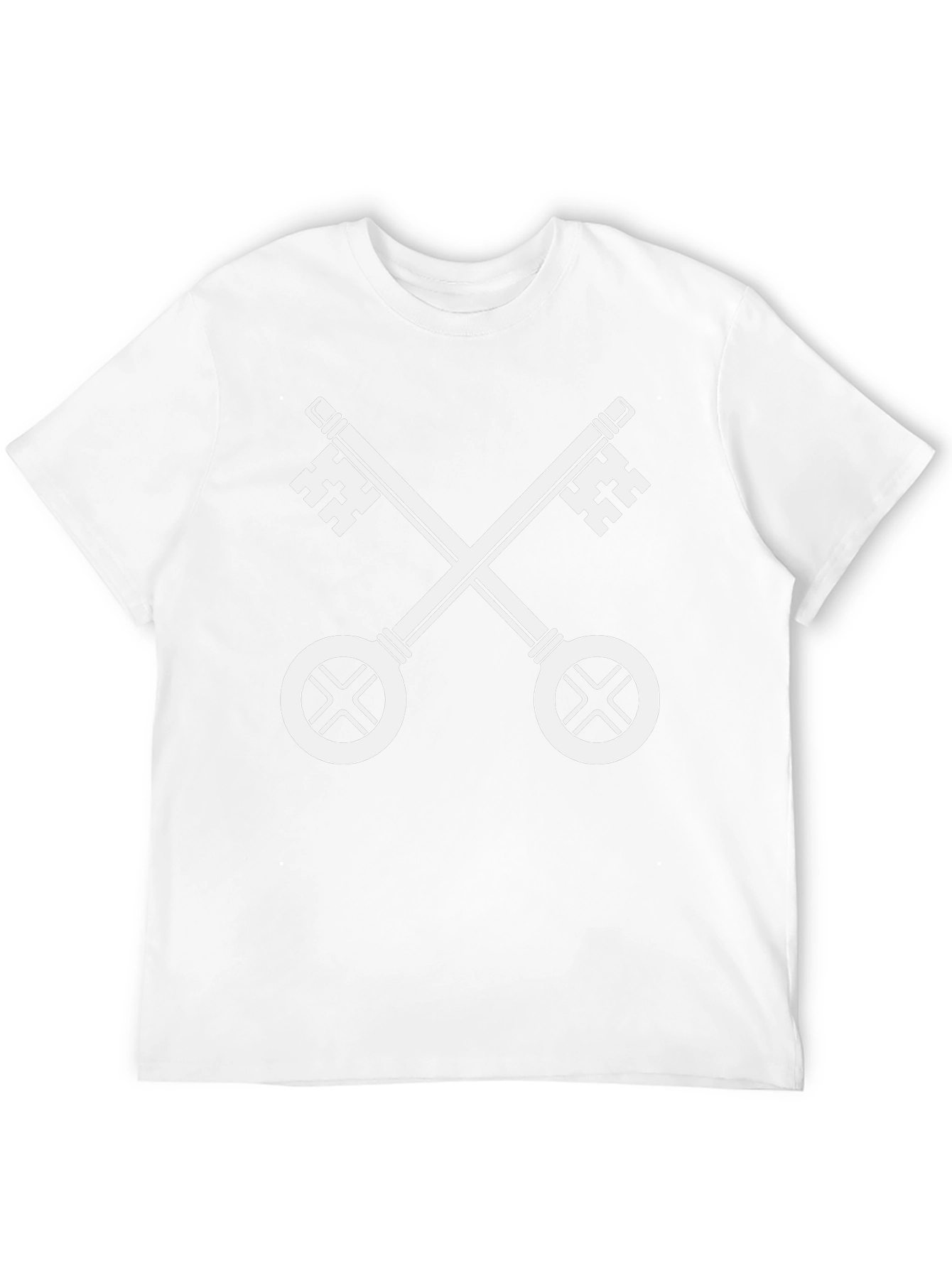 Crossed Keys Black T-Shirt - Papal Symbol