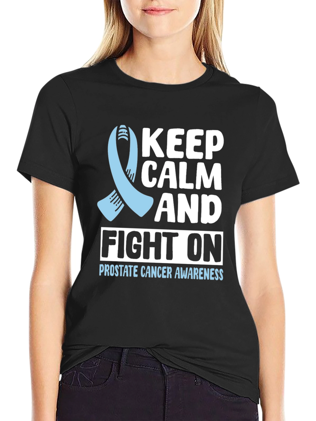 Prostate Cancer Awareness T-Shirt Keep Calm and Fight On