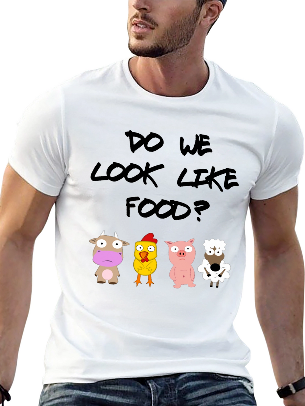 Do We Look Like Food? Novelty T-Shirt