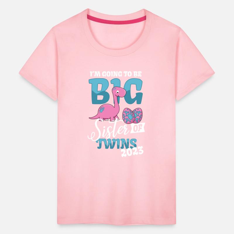 Big Sister of Twins 2023 - Cute Dinosaur Eggs Sis
