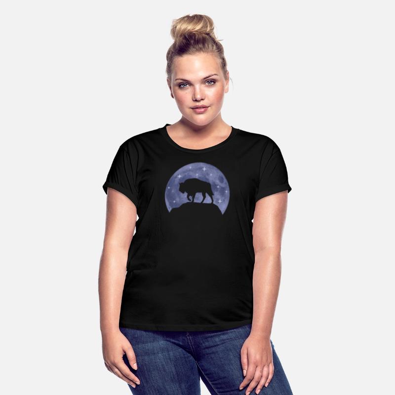 Bison Wisent Moon Forest Animal Lovers Gift